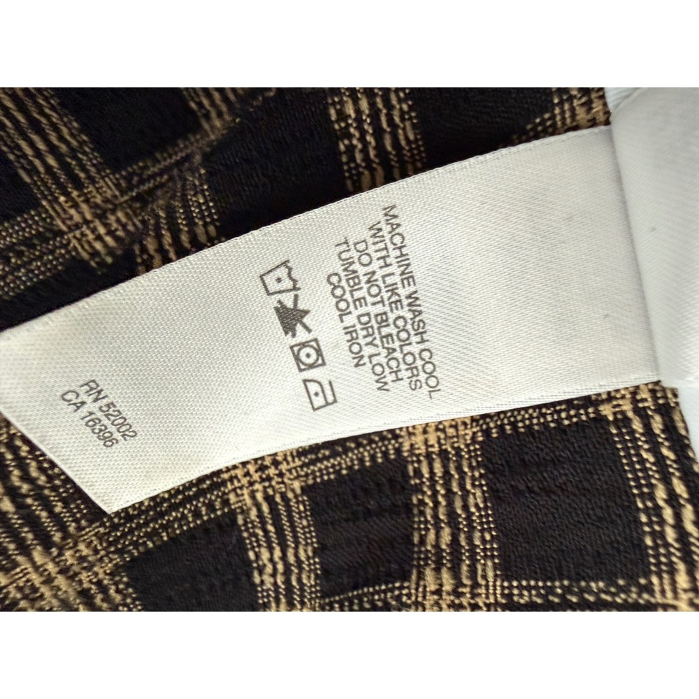 The Villager Plaid Button Front Maxi Shirt Dress 90s Grunge Brown Black - Picture 11 of 15